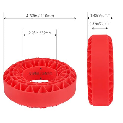 HobbyPark 1.9 Silicone Inserts Foam Rubber Insert fit 118-122mm Tires 4.75" for 1/10 Scale RC Crawler 1.9" Wheel Tires, Super Soft, Replacement of Sponge Foams 4pcs (Red) - color: Red