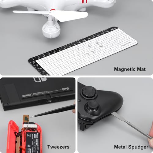 STREBITO Mini Electric Screwdriver Set, 70 in 1 Small Electric Screwdriver - 64 S2 Preicison Bits, 5 Torque Settings, 4 LED Lights, Mini Power Screwdriver Repair Tool Kit for PC Electronic (Standard) - style: Standard