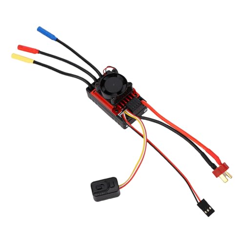 RC Car ESC 60A Brushless, Water Proof Electronic Speed Controller for 1/10 RC Truck External Programming Port, Multiple Protections, High Performance 5.85V 3A BEC for Off Road