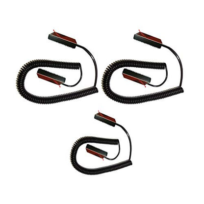 Universal Coiled Security Cable, 3-Pack | Remote Control Tether, Hook and Loop Fastener Tape, Double-sided Tape, High Quality, CBL02 - size: 3 Pack