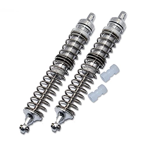 RC Shock Absorber, Aluminum Front Rear Universal Shock Absorber External Spring Type Accessory Suitable for LOSI 1/8 LMT SOLID AXLE 4WD MONSTER TRUCK LOS04022 Car Crawler (Silver) - color: Silver