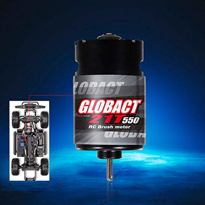 Globact 550 21T Brushed Motor for 1/10 RC Crawler TRX4 SCX10 Redcat RC4WD - size: 21T