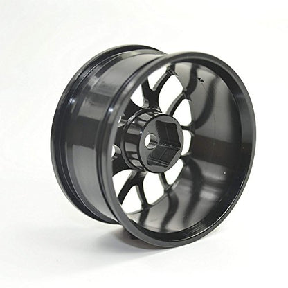 Aluminum Alloy Wheel Rims for 1:10 RC Drift On-Road Racing Car Touring Upgrade Parts (Black)