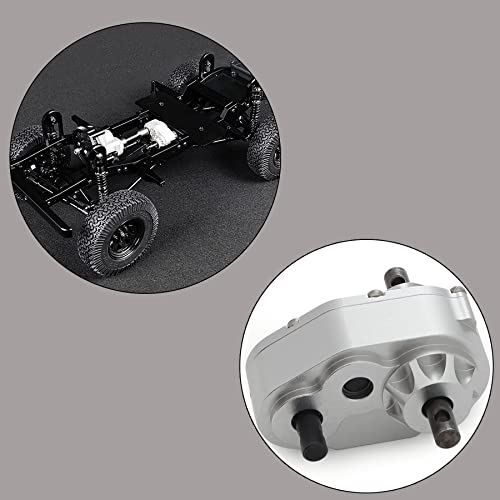 Metal D90 Single Speed Transmission Gearbox with Clockable Motor for 1/10 RC Crawler RC4WD Gelande II FJ40 G2 D110 DefenderTF2 (Transfer Case) - color: Transfer Case