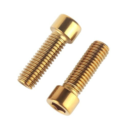 6Pcs Bike Screws M6x10 12 16 18 20 25 30 35mm Stainless Steel Socket Head Cap Allen Hex Bolt (Gold, M6 x20mm) - color: Gold, size: M6 x20mm