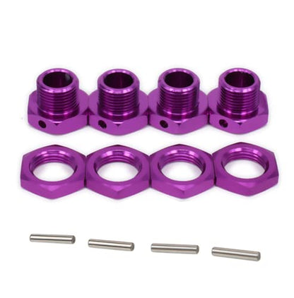 Aluminum 17mm Hex Wheel Nuts Adapter for Arrma 6s BLX Infraction Limitless Mojave Typhon hopups Upgrade Parts 4 pcs/Set(Purple) - color: Purple