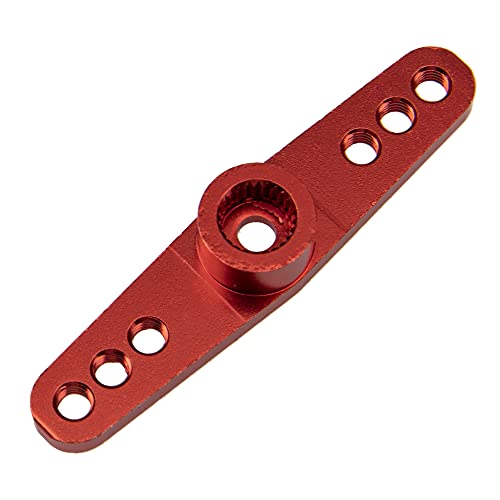 3Pack ShareGoo Aluminum Alloy 25T Servo Horn Double Arm Steering Arms Compatible with Futaba Savox Power HD HSP MG995 Servos Motor 1/8 1/10 RC Car Buggies (Red) - color: Red