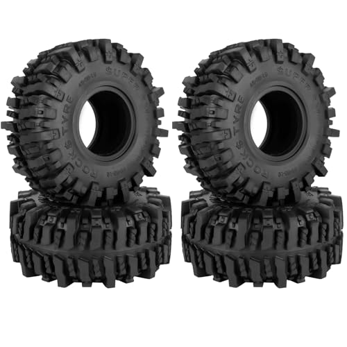 1.9 Inch RC Crawler Tires Skins Soft Rubber Off-Road Tyres for 1/10 TRX4 TRX6 SCX10 90046 AX103007 D90 Gen7 MST VS4-10,RCHuiWow High Grip Mud Terrain Tyres,StyleB - style: StyleB(4pcs)