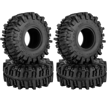 1.9 Inch RC Crawler Tires Skins Soft Rubber Off-Road Tyres for 1/10 TRX4 TRX6 SCX10 90046 AX103007 D90 Gen7 MST VS4-10,RCHuiWow High Grip Mud Terrain Tyres,StyleB - style: StyleB(4pcs)