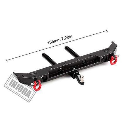 INJORA Rear Metal Bumper for 1:10 RC Axial SCX10 III AXI03007 (Black)