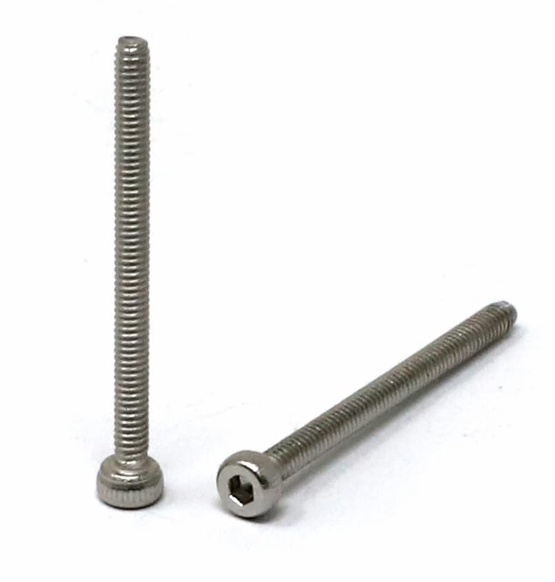 iexcell 100 Pcs M2 x 25mm Thread Pitch 0.4 mm Stainless Steel 304 Hex Socket Head Cap Screws Bolts, Bright Finish, with Hex Key Spanner - size: M2 x 25mm