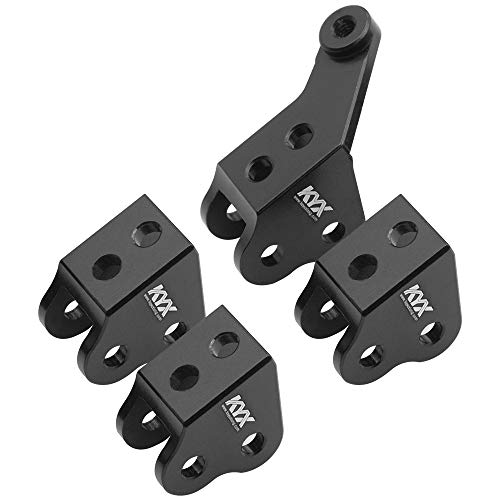 KYX Racing Aluminum Tie Rod Linkage for RC Crawler Car Redcat Gen8 Scout II (Black)