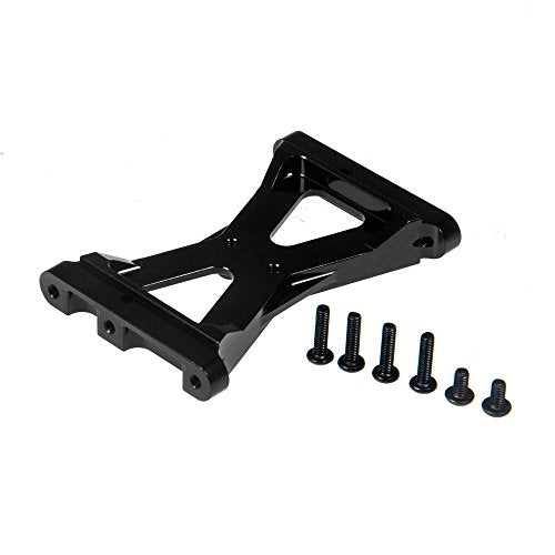 RC Chassis Brace Crossmember Aluminum Alloy Rear Beam Mounts Upgrade Part for 1/10 TRX4 RC Crawler Car Upgrade Replacement Parts (Black) - color: Black