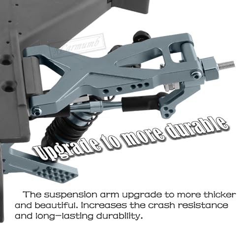 Upgrade Parts for Rustler/Stampede 2WD(VXL), Front/Rear Suspension A-Arms,Steering Blocks,Caster Blocks C-Hubs,Stub Axle Carriers,Shock Towers,Steering Bellcrank,RCarmumb Aluminum RC Hop-Up,Titanium - color: Titanium(1set)