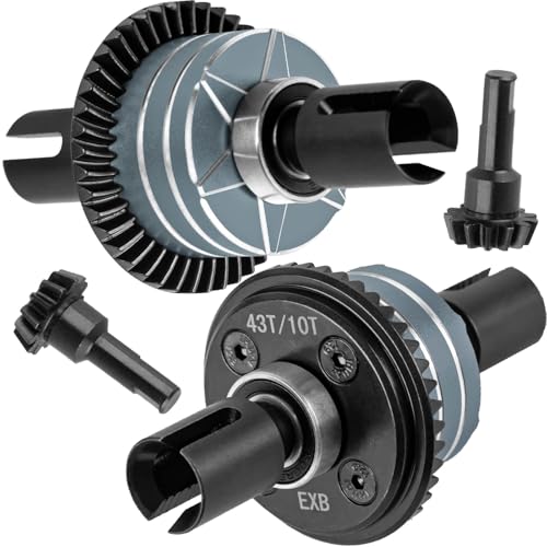 RC 43T Differential & 10T Main Gear Upgrades Part for 1/7 Big Rock/Mojave/Fireteam V2 6S BLX,1/8 Kraton/Outcast/Notorious Talion 6S BLX & EXB,Replace ARA310990,#ARA310979,Titanium - color: Titanium - (Differential)