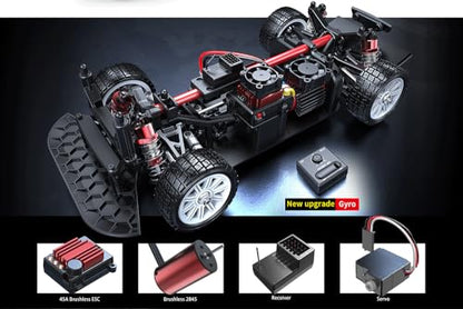 MJX 14303 Brushless RC Drift Truck,1/14 2.4G RTR Remote Control Car for Adult,4WD Off-Road Racing Car,42KM/H High Speed All-Road Electric Hobby Toy Truck