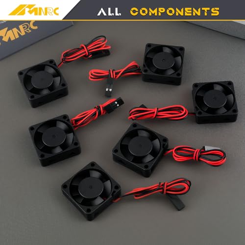6Pcs Plastic 30mm RC Car Brushless Motor ESC Cooling Fan Heatsink Compatible with 1/10 1/12 1/8 HSP HPI Wltoys Himoto Tamiya Redcat Upgrades Parts