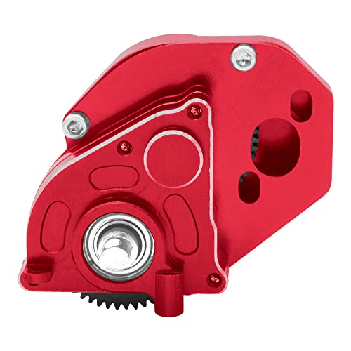 OGRC Aluminum SCX24 Transmission Complete Gearbox Upgrade Parts | SCX24 Asembled Transmission Case with Steel Gears for Axial 1/24 RC Crawler