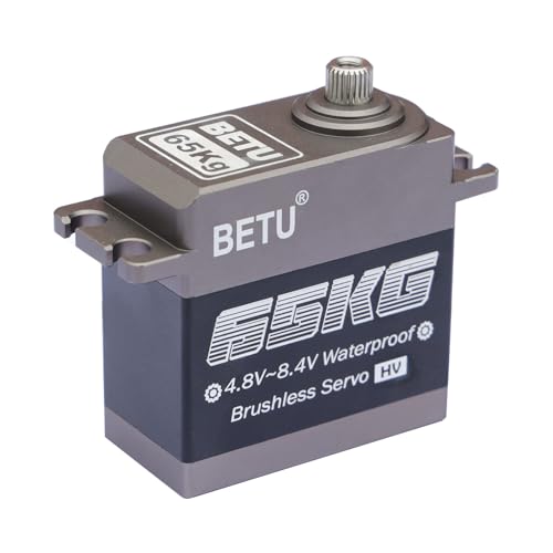 65KG Servo Motor High Torque Metal Gear for 1/6 1/8 1/10 1/12 RC Car | Waterpoof, Brushless Servo, Standard Size, Quiet, Great digital Servo for RC Robot Boat