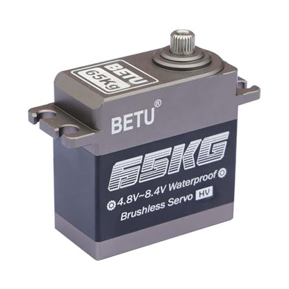 65KG Servo Motor High Torque Metal Gear for 1/6 1/8 1/10 1/12 RC Car | Waterpoof, Brushless Servo, Standard Size, Quiet, Great digital Servo for RC Robot Boat