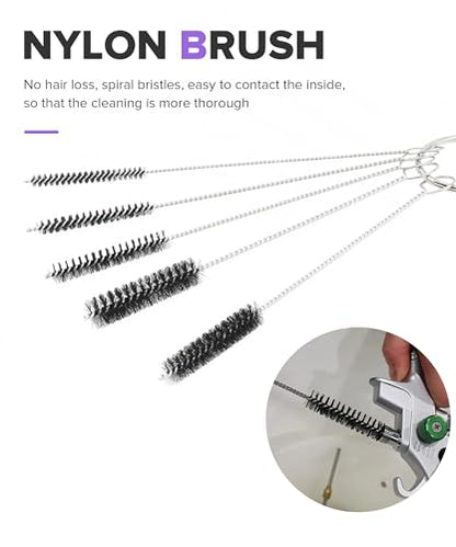 Car Brushes,Carburetor Cleaning Kit,Carb Cleaning Kit with 1 Single Head Brush 23 Needles 5 Nylon Brushes 1 Scraper and 4 Cleaning Hooks,Essential for Maintaining Motorcycles,ATVs,Lawn Mowers