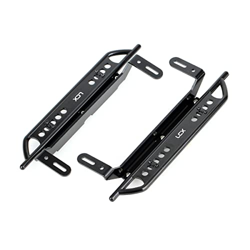 LCX 1/10th RC Crawler Car Aluminum Alloy Rail Steel Side Step Running Board Rock Slider for TRX4 TRX-4, Upgrades Parts Accessories