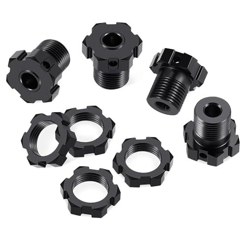 MOHERO 4Pcs 14mm to 17mm Wheel Hex Hub Adapters for 1/10 E-REVO2.0 RC Monster Truck
