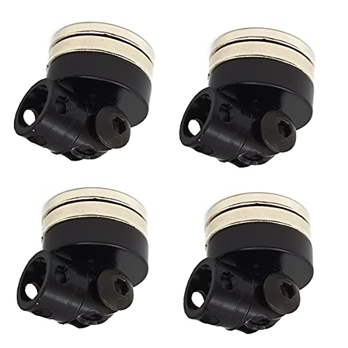 DEVMO 4PCS RC Magnetic Body Post,Alloy Magnetic Stealth Invisible Body Shell Mount Column Compatible with HSP Redcat Himoto Tra-xxas SCX10 4WD 1/10 RC Car (Black)