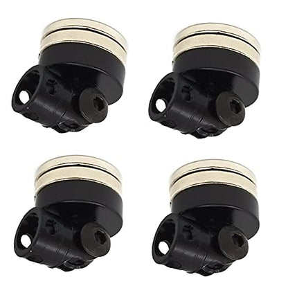 DEVMO 4PCS RC Magnetic Body Post,Alloy Magnetic Stealth Invisible Body Shell Mount Column Compatible with HSP Redcat Himoto Tra-xxas SCX10 4WD 1/10 RC Car (Black)
