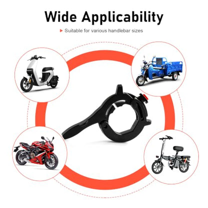 Motorcycle Cruise Control Assist, Motorcycle Throttle Lock, Adjustable Grip Clamp, Universal for Motorcycle Throttle Cruise Control Accessories (Black)