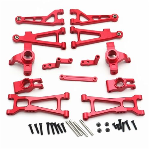 RC Car Accessories Compatible with Redcat for Volcano 16 1/16 RC Car OP Accessories Set Suspension Arm Steering Assembly Steering Cup(Red) - color: Red
