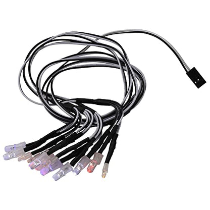 RC 12 LED Headlight 5mm/3mm LED Light Compatible with Traxxas TRX-4 Axial SCX10 II 90046 D90 D110 1/10 RC Crawler Car