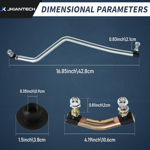 Adjustable Steering Drag Link Set LH/RH, Fit 436884 436885 436887, Compatible with Husqvarna, Craftsman, AYP & Poulan Pro Lawn Mower, Replaces 532436884 532436885 532436887