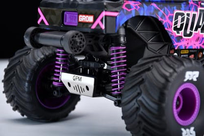 GPM Stainless Steel Front/Rear Chassis Skid Plates 1mm for ARRMA 1/16 Quake Grom Gorgon Grom RC Crawler, Undercarriage Armor Upgrade Parts