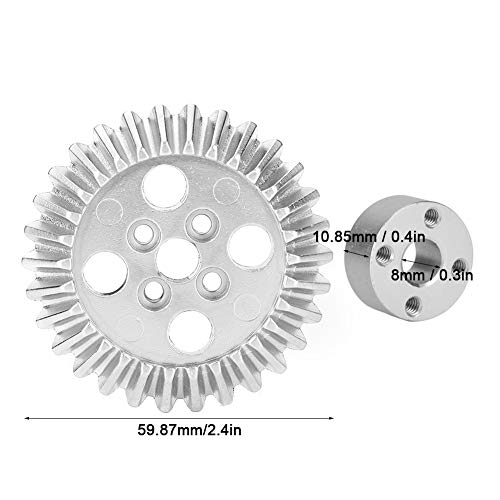 Bevel Gear Set, Mechanical Gears 2 Sets Bevel Gear Zinc Alloy + Aluminum Bearing 22mm Industrial Robot Parts for FRC