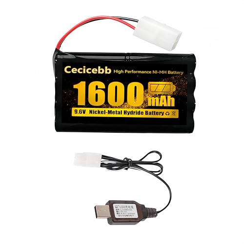 9.6V 1600mAh NI-MH Rechargeable Battery Pack with Standard Tamiya for RC Car Boats Robots Vehicles Trucks Tank 9.6 v rc Battery and Charger