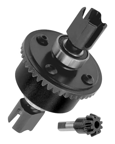 Front Rear 43T Differential & 10T Main Gear Upgrades Part for 1/7 FIRETEAM Mojave 6S BLX/1/8 KRATON Notorious Outcast Talion 6S BLX,ARRCat Steel #45 Front Rear Diff Set,Black