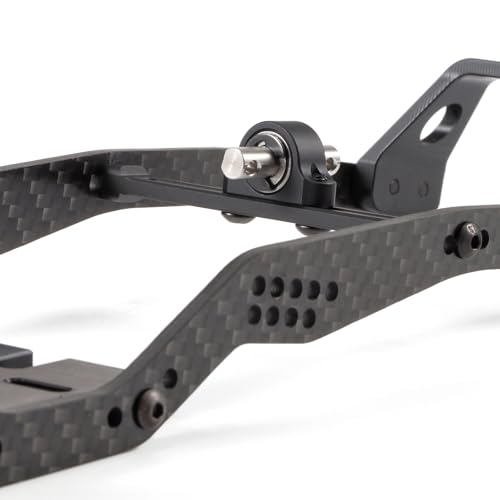 Adjustable Carrier Bearing 70mm Width Transfer Case, Aluminum Alloy CNC Machined for 1/10 RC Crawler LCG Chassis Cheater Rigs Comp Build (Black) - color: Black