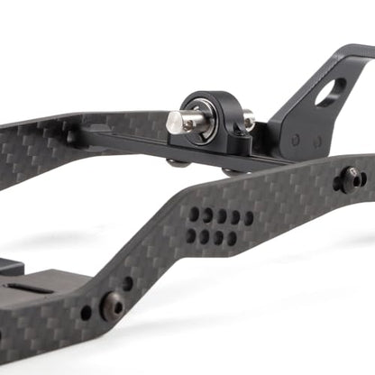 Adjustable Carrier Bearing 70mm Width Transfer Case, Aluminum Alloy CNC Machined for 1/10 RC Crawler LCG Chassis Cheater Rigs Comp Build (Black) - color: Black
