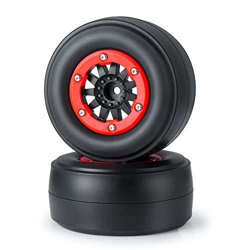 2Pcs Rear 2.2/3.0" Drag Racing Wheel Tires | For 1:10 22S No-prep Drag Racing, RC Car Short Course Slash