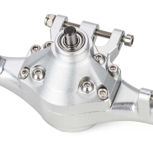 F10T Offset Straight Axle,CNC Machined Aluminum Front Rear Axle Set for VS4-10 SCX10 II Leaf Chassis 1/10 Scale RC Crawler Built (Silver) - color: Silver