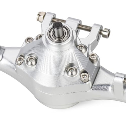 F10T Offset Straight Axle,CNC Machined Aluminum Front Rear Axle Set for VS4-10 SCX10 II Leaf Chassis 1/10 Scale RC Crawler Built (Silver) - color: Silver
