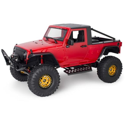 313mm Wheelbase Hard Plastic Pickup Body Shell Unassembled Kit for 1/10 RC Crawler Car Axial SCX10 90046 Jeep Wrangler (Red) - color: Red