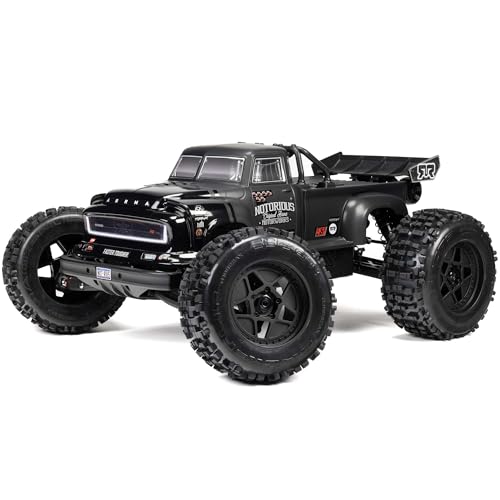 ARRMA RC Truck 1/8 Notorious 4X4 6S BLX BRUSHLESS V6 Stunt Truck RTR (Battery and Charger Not Included), (Black), ARA8611V6T1 - color: Black