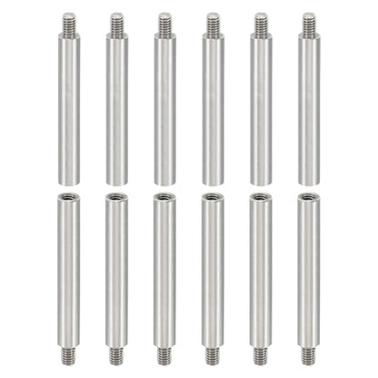 PATIKIL 12pcs M4 Standoffs, M4 45+6mm Spacer Standoffs Steel Threaded Standoffs Screws Kit 4mm ID 6mm OD Metric Male Female Thread Adapters for Circuit Board PCB RC Drones Motherboard - size: 45+6mm L