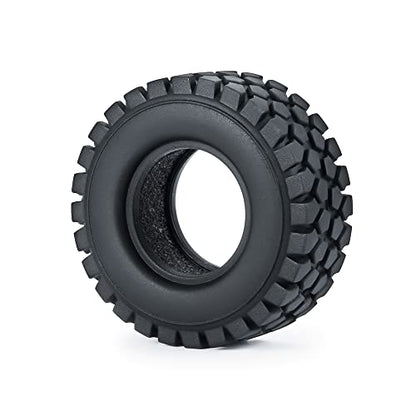 RCLIONS 4pcs Rubber Micro 1" RC Wheel Tyres Tires with Foam Insert for All 1/24 Axial SCX24 AXI00001,AXI00002,AXI90081 Deadbolt RC Crawler Truck Car (50mm) - size: 50mm