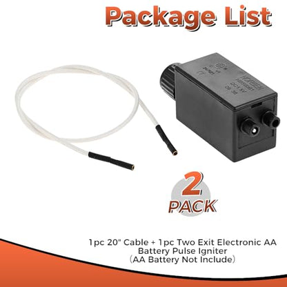 Spark Generator Electronic Push Button Pluse Igniter with Wire 20inch(50cm) | Replacement for Uniflame Patio Heaters, Gas Firepits, Outdoor Fire Pit Gas Burner Grill Igniter AA Battery