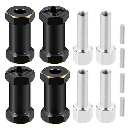 4PCS 12mm Hex Drive Hubs Combiner Coupler Counterweight Brass Extended Hex Wheel Hubs 17mm/20mm/25mm Thick Wheel Spacers Offsets for 1/10 SCX10 90046 D90 RC Crawler Car Upgrades (25mm) - color: 25mm
