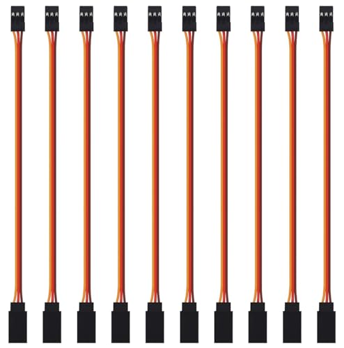 10PCS 500mm Servo Extension Cable 3-Pin Male to Female 30 Core Lead Wire Cable Connectors Control Board Remote - 50CM