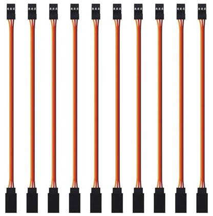 10PCS 500mm Servo Extension Cable 3-Pin Male to Female 30 Core Lead Wire Cable Connectors Control Board Remote - 50CM